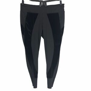 Avia Workout Fitness Stretch Activewear Leggings Size 3X (22) Velvet Trim Black